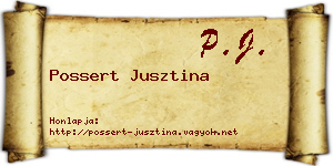 Possert Jusztina névjegykártya